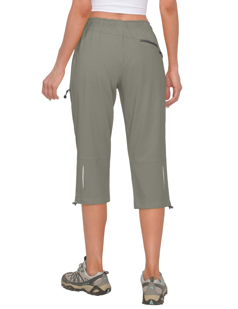 Little Donkey Andy Women's Quick Dry 3/4 Pants Capri Shorts Lightweight Hiking Travel Casual Sage L - Image 2